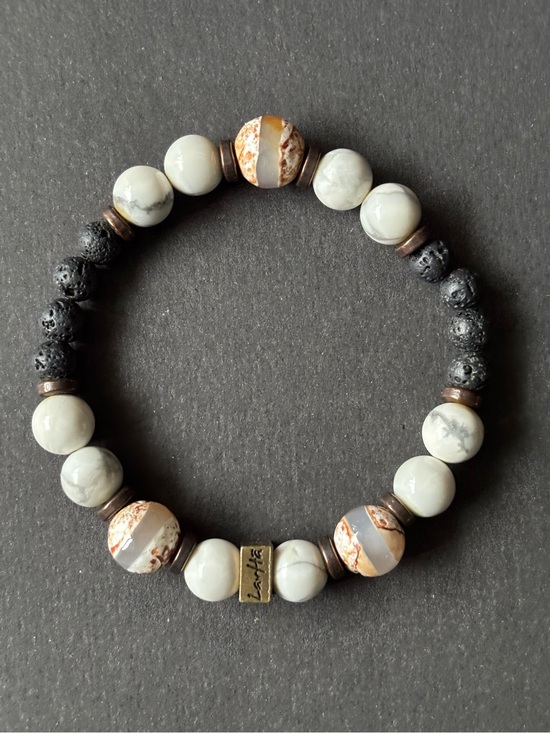 LavHa Jewelry - LavHa Cayman Diffuser Bracelet | Howlite Lava Stone | Aromatherapy